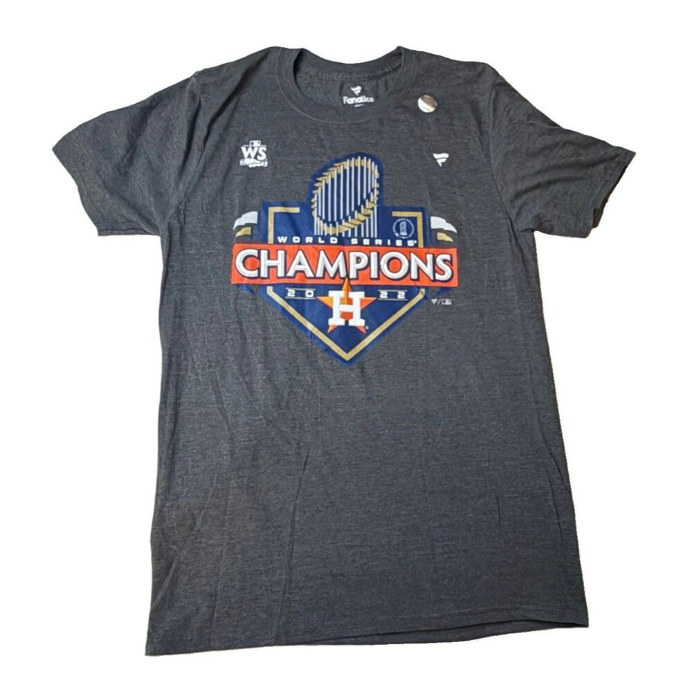Fanatics T-Shirt Men M Houston Astros 2022 World Series Champions MLB Gray